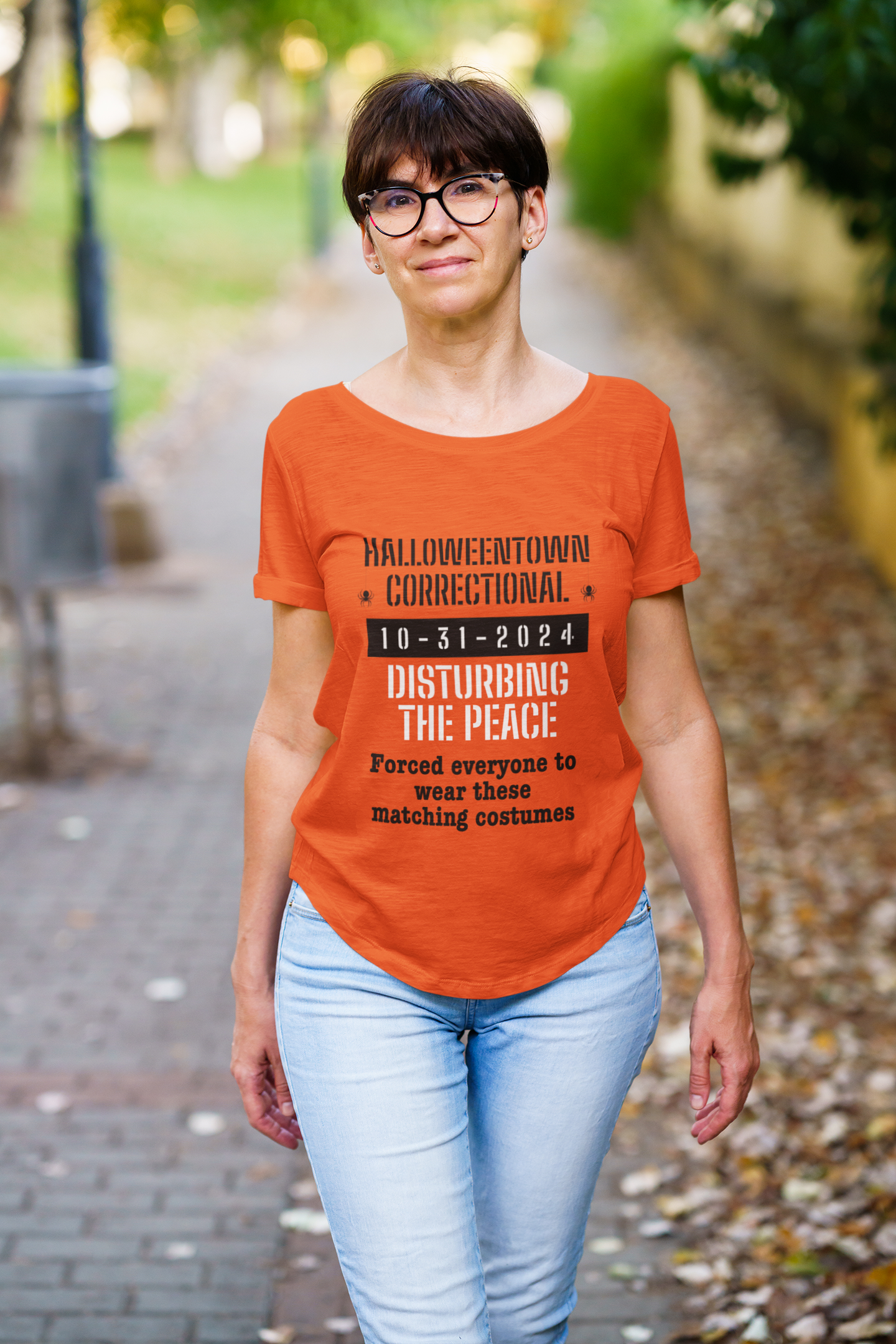 Disturbing the Peace: Forced Everyone to Wear These Matching Costumes HalloweenTown Correctional Family Costume